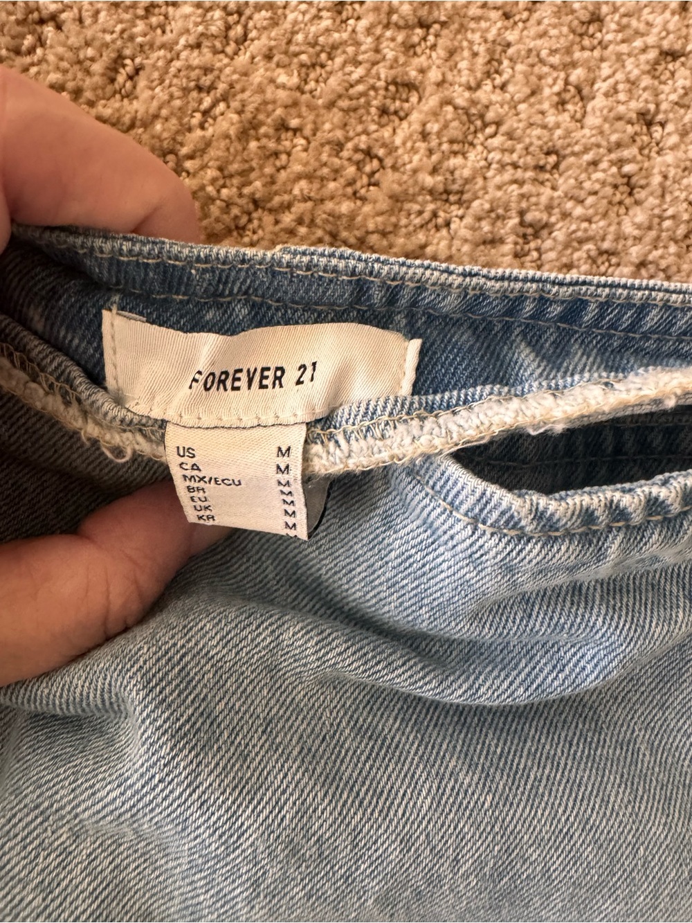 Forever 21 Light Blue Denim Skort - Picture 3 of 5